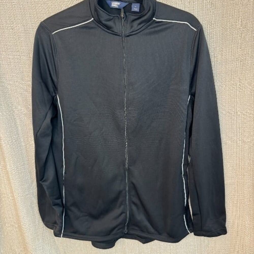 Lands' End NWOT track jacket black Medium
